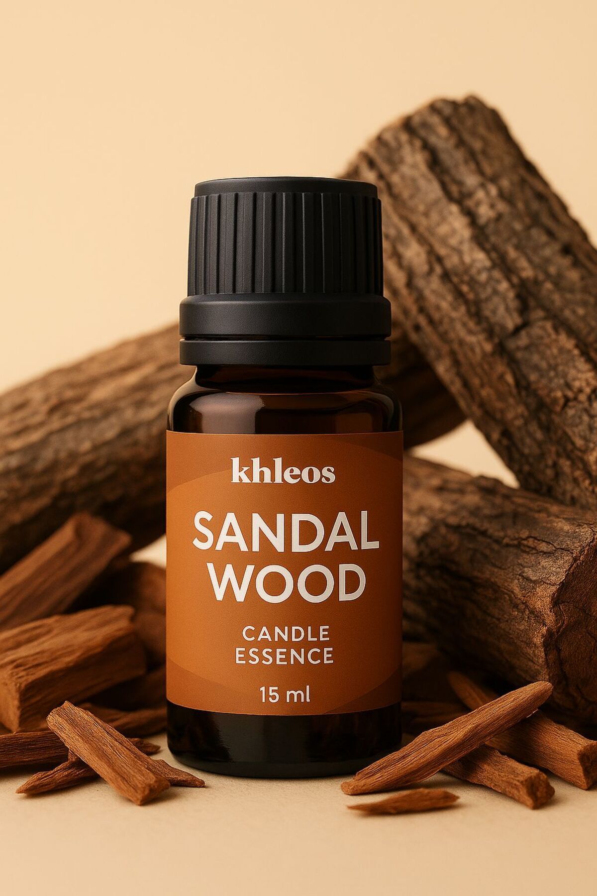 Sandal Ağacı Mum Esansı 15 ml – Odunsu ve Sıcak Koku Notaları